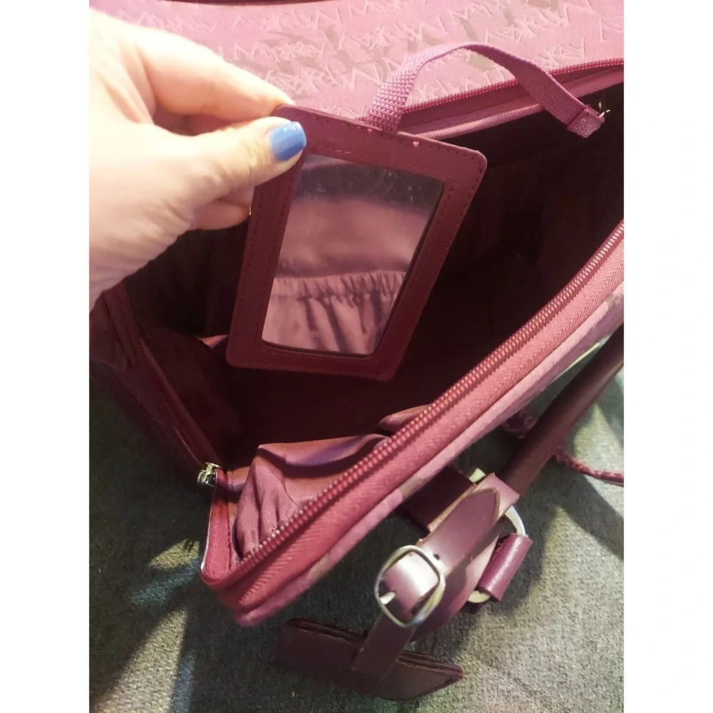Vintage Mary Kay Travel Consultant Maroon Makeup Bag Tote Carry On Organizer